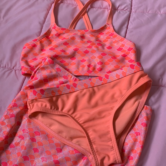 Wonder Nation Girls Mermaid Swim Suit size 7-8 - Picture 1 of 8